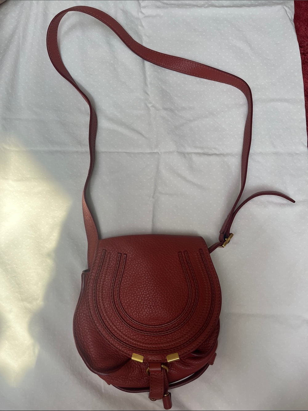 Chloe Small Marcie Leather Saddle Bag